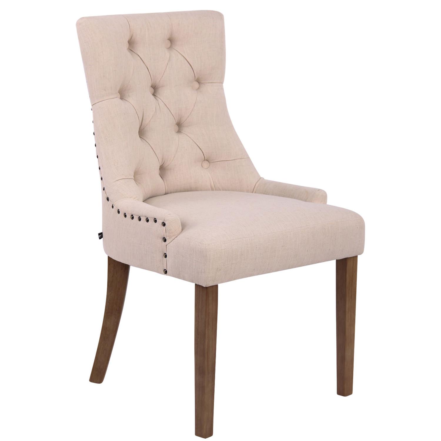 Silla De Comedor Aberdeen En Tela Crema,Antiguo claro