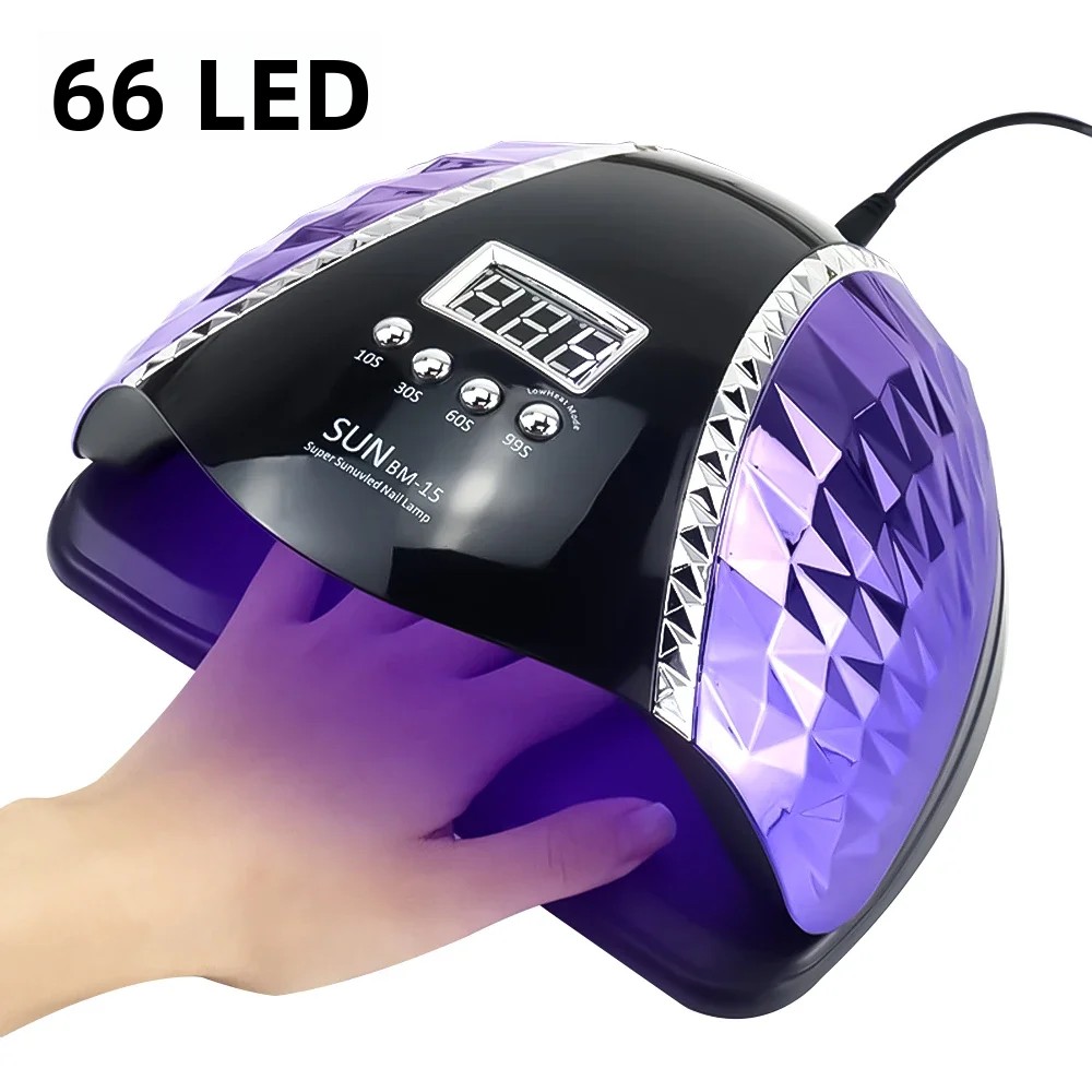 TK Secador De Uñas Profesional 280W Con 66 LEDs Y 4 Tiempos De Configuración Lámpara De Uñas Para Manicura De Polvo De Gel En Salón De Belleza