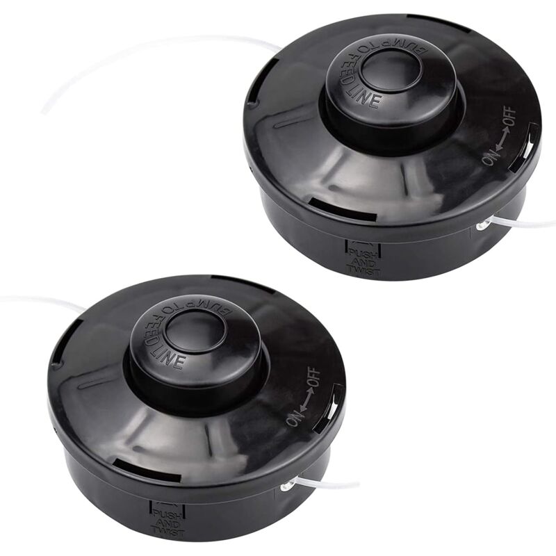 CA cabezales de hilo para cortacésped, desbrozadora universal automática de doble rosca, rosca M10 x 1,25, para cortacésped, carrete de hilo de repuesto de gasolina, herramienta multifuncional.