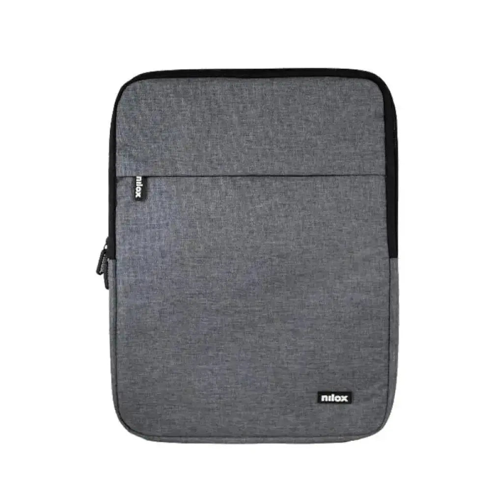 Nilox - Funda sleeve acolchada para portátil de 14,1 pulgadas en poliéster gris, compatible con tablets y laptops