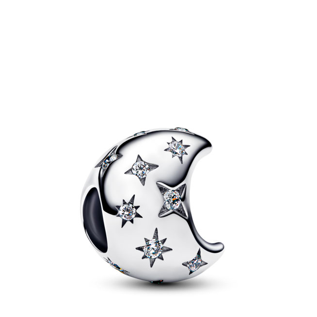 Pandora Charm de luna en plata de ley 794254C01 , para Mujer