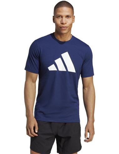 CAMISETA ENTRENAMIENTO AZUL ADIDAS TRAIN ESSENTIALS FEELREADY LOGO IB8275