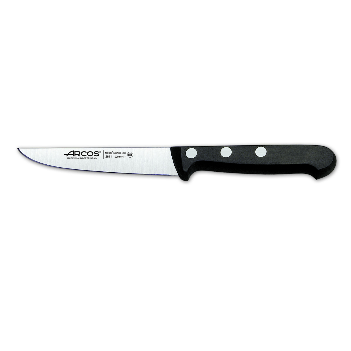 Cuchillo Para Verduras Arcos Universal 281104 De Acero Nitrum, Con Mango De Polioximetileno Y Hoja De 10 Cm En Estuche