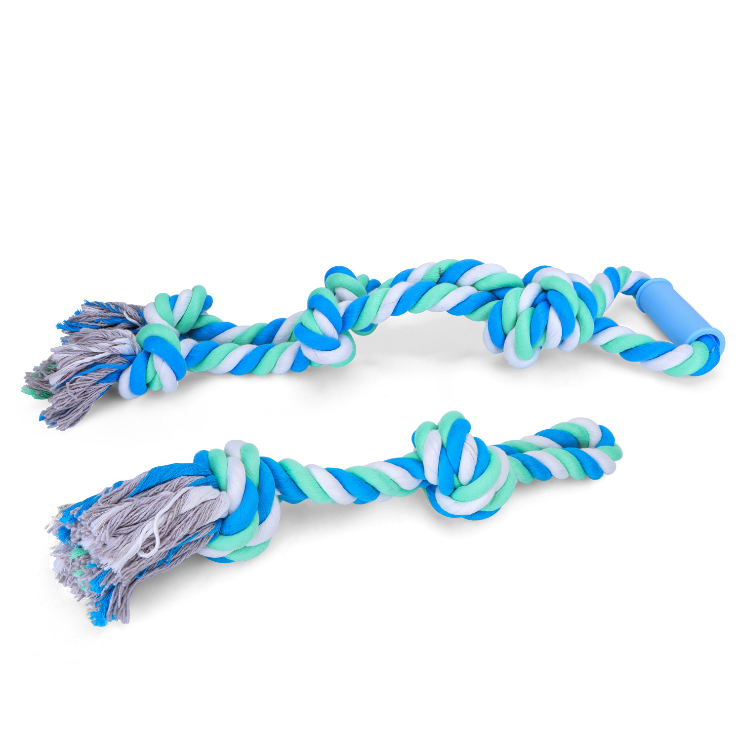Nobleza Juguetes de Cuerda para Perros, Juguete para Masticar con 5+2 Nudos para los que mastican con agresividad, Cuerdas XL de 70+50cm para perros grandes y fuertes