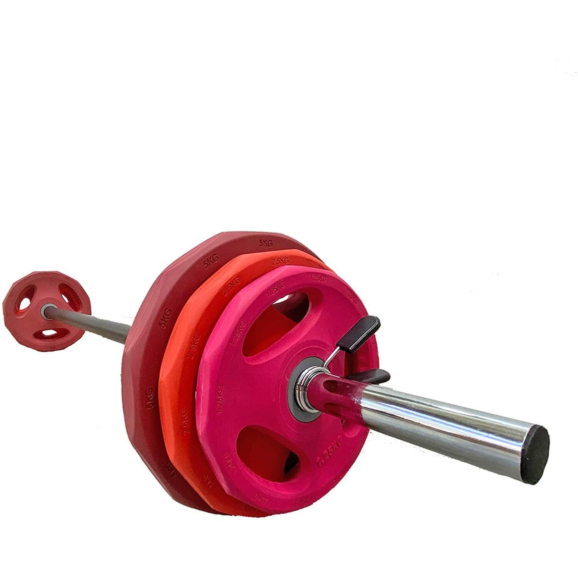 Ozio Fitness Set Pump Completo 20 Kg 30 Mm Fitness Pesas | Tonifica y Fortalece Músculos