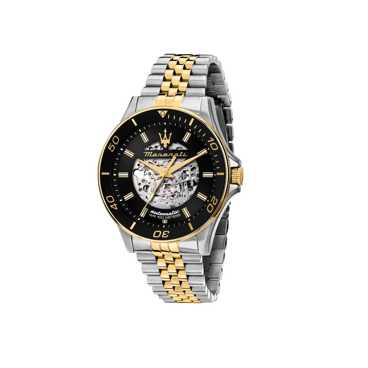 Maserati Reloj Hombre Caja De Acero Pulsera Acero De Color Oro Resistente Al Agua 10 Atm R8823140010