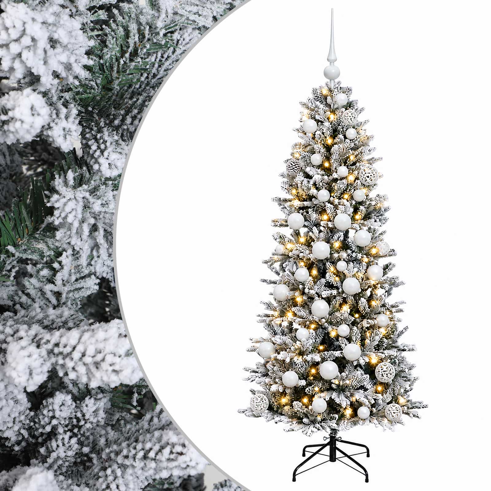 vidaXL Árbol de Navidad artificial con bolas 150 cm 150 LED
