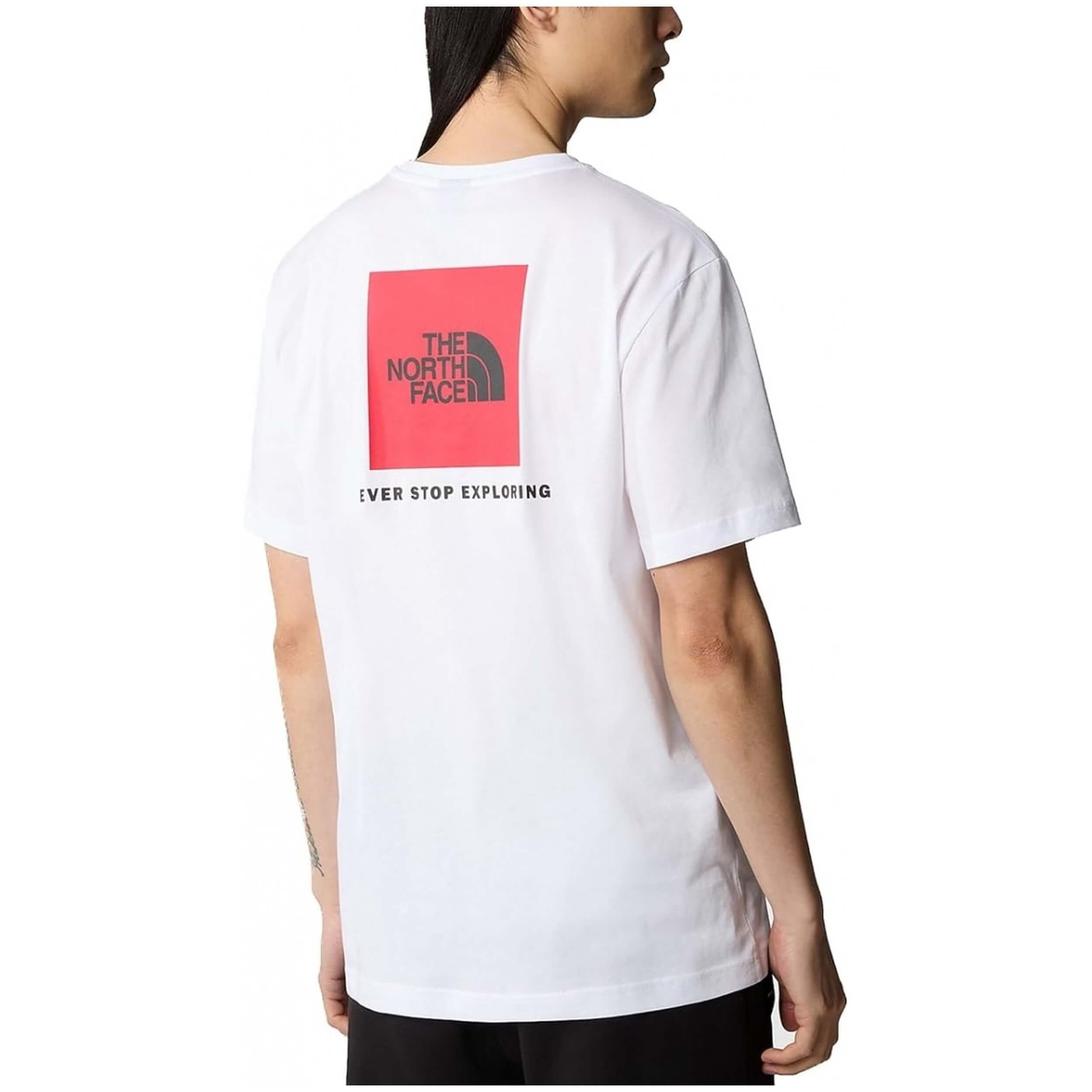 Camiseta The North Face modelo M S/S Redbox Tee en color Blanco
