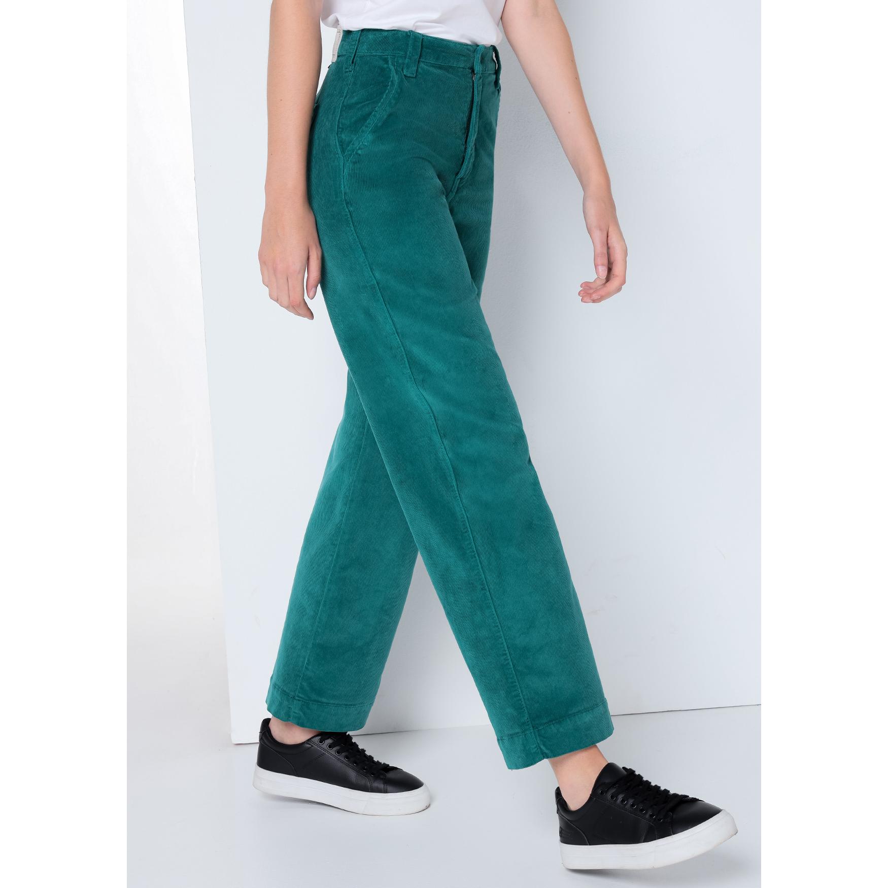 CIMARRON - OLIVIA GHALIA - Pantalon chino - Cintura Media -Recto Ancho- Tiro largo- Tallaje en Pulgadas