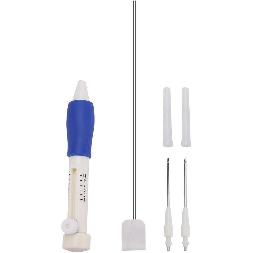 Juego de bolígrafos mágicos para bordar, juego de bolígrafos con aguja perforadora, kit de herramientas para manualidades, agujas de plástico ABS para perforar, manualidades para manualidades
