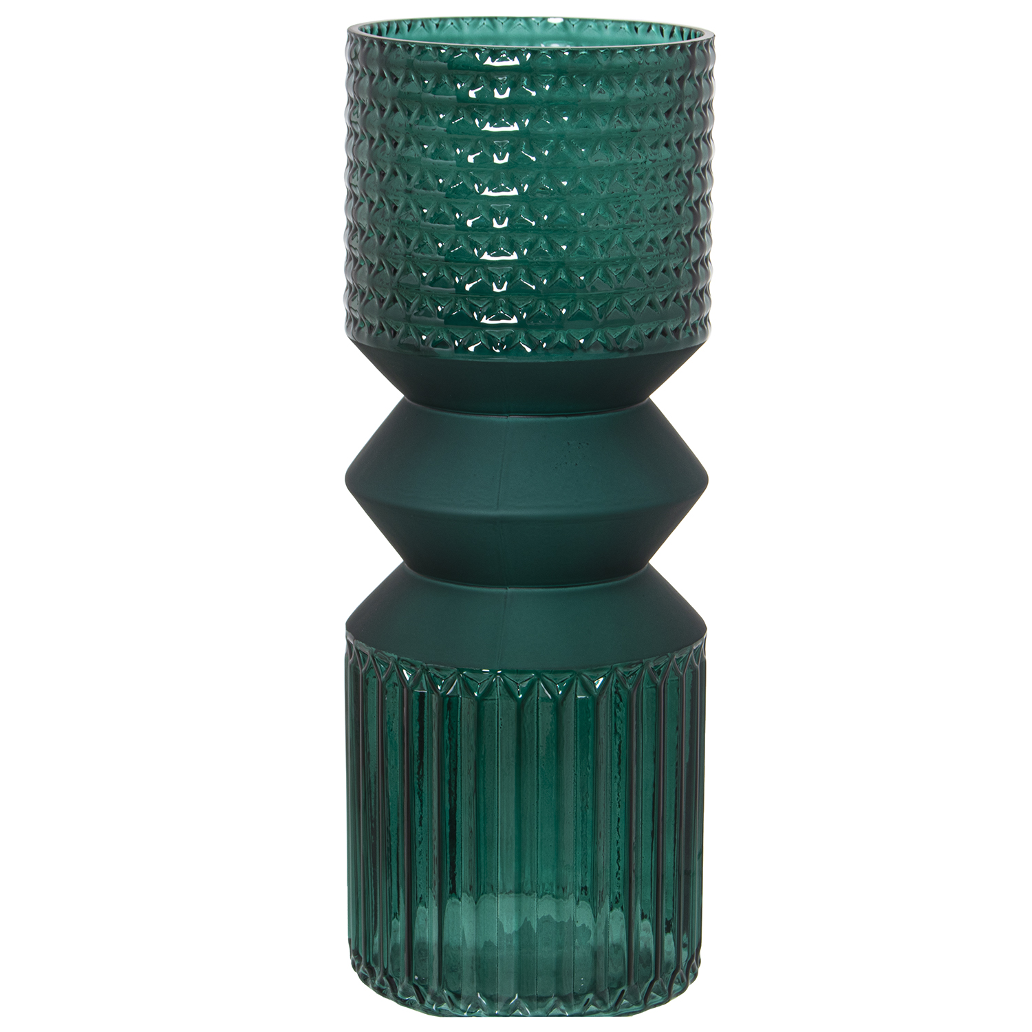 Jarron cristal verde 12x30cm
