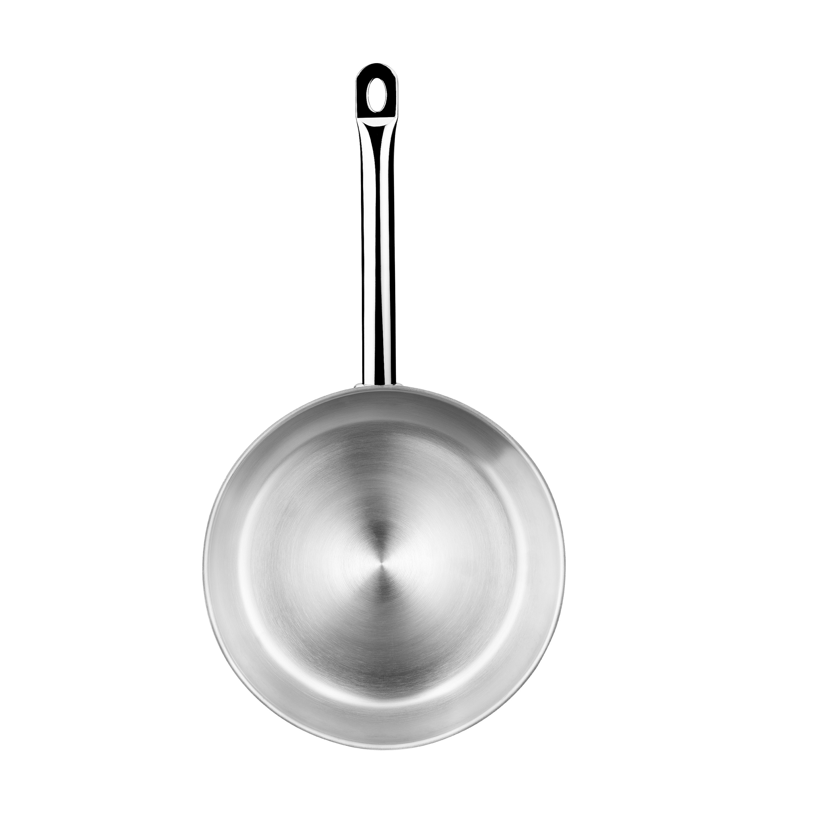 MONIX Chef - Sartén Acero Inoxidable 18/10 sin PFOA, De 20 a 30 cm, Triple Fondo Difusor Forjado, Mango Pulido Brillante, Apta Inducción,