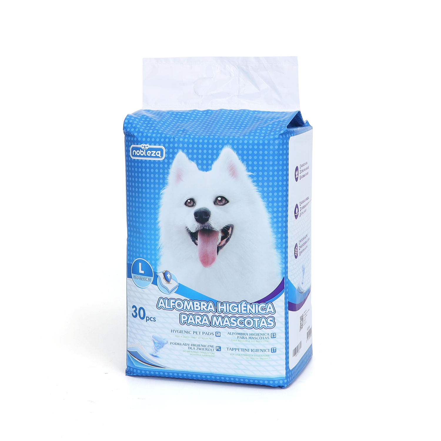 Nobleza - 30 unidades Empapadores perros Alfombrilla higiénica de entrenamiento para perros Ultraabsorbente