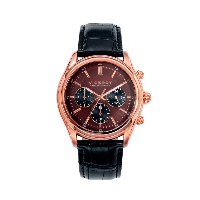 Viceroy 432287-47 Reloj Hombre Acero Inoxidable Cronógrafo Correa Negra