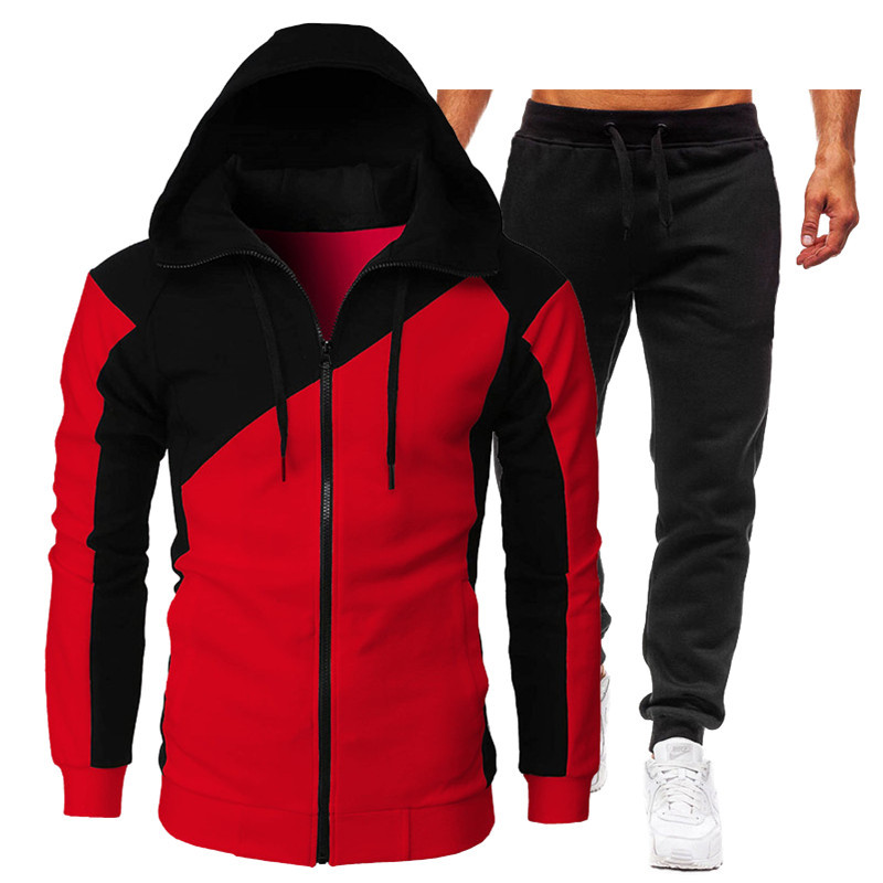 TK Chaqueta con capucha de otoño e invierno para hombre, deportiva, informal, de moda, con suéter de terciopelo, traje de manga larga para hombre