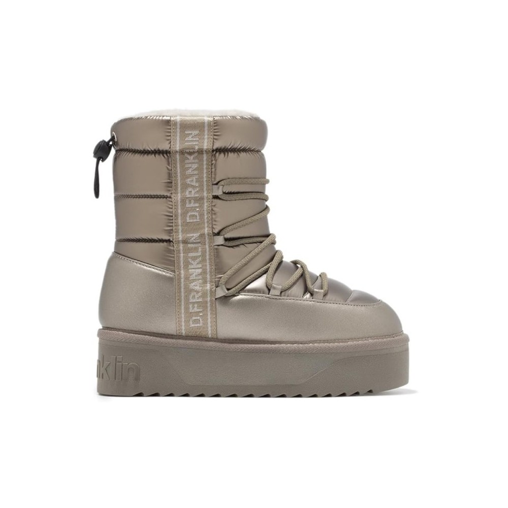 Botines Planos D.franklin Dfsh371016 Mujer Plata