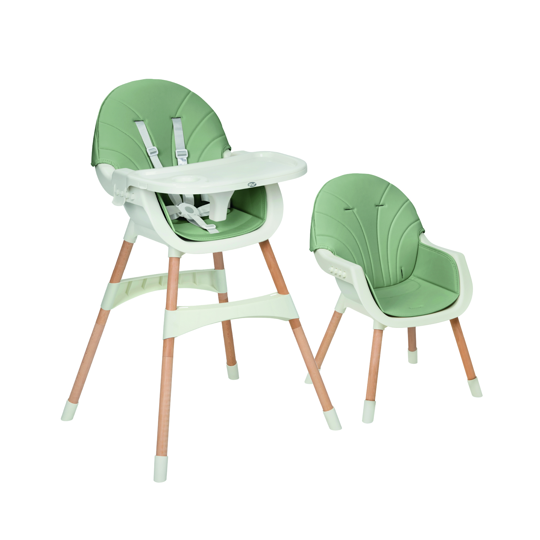 MS Mika - Trona Para Bebe Mika, Convertible En Silla - 2 En 1 - Doble Bandeja, Evolutiva Y Segura, Unise