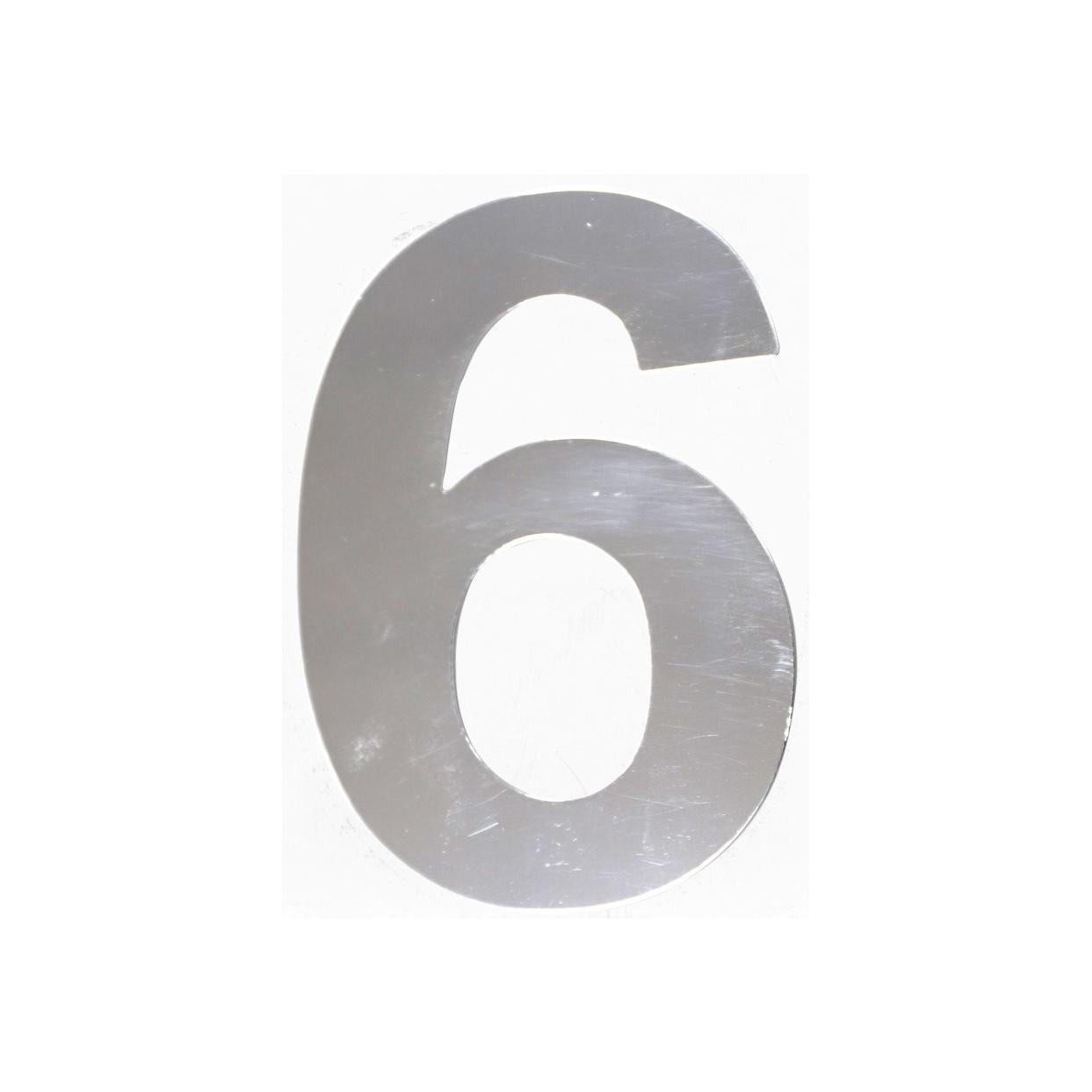 1und.señal de aluminio-número 6 10x7cm ref:SE0982