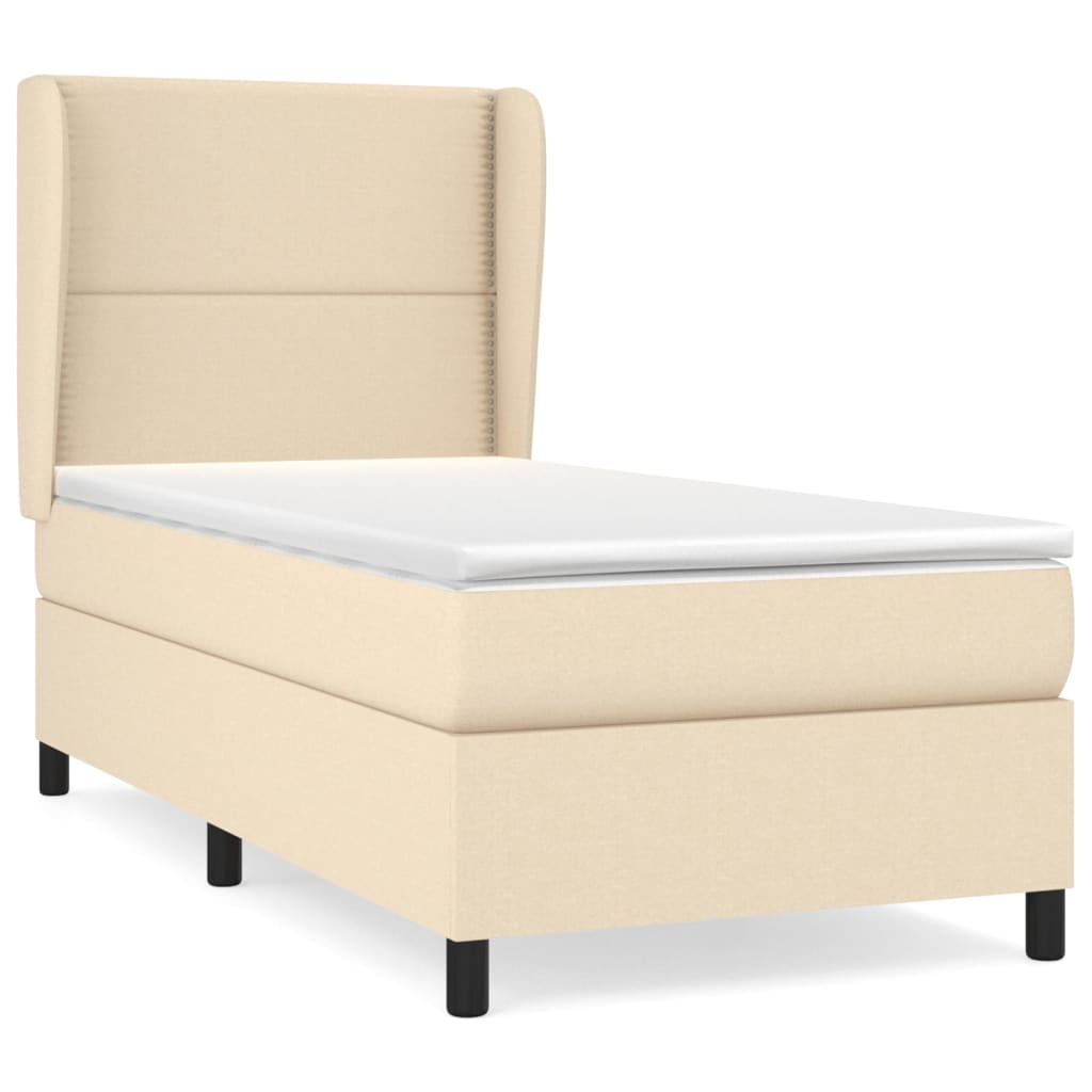 vidaXL Cama box spring con colchón tela 100x200 cm Multicolor