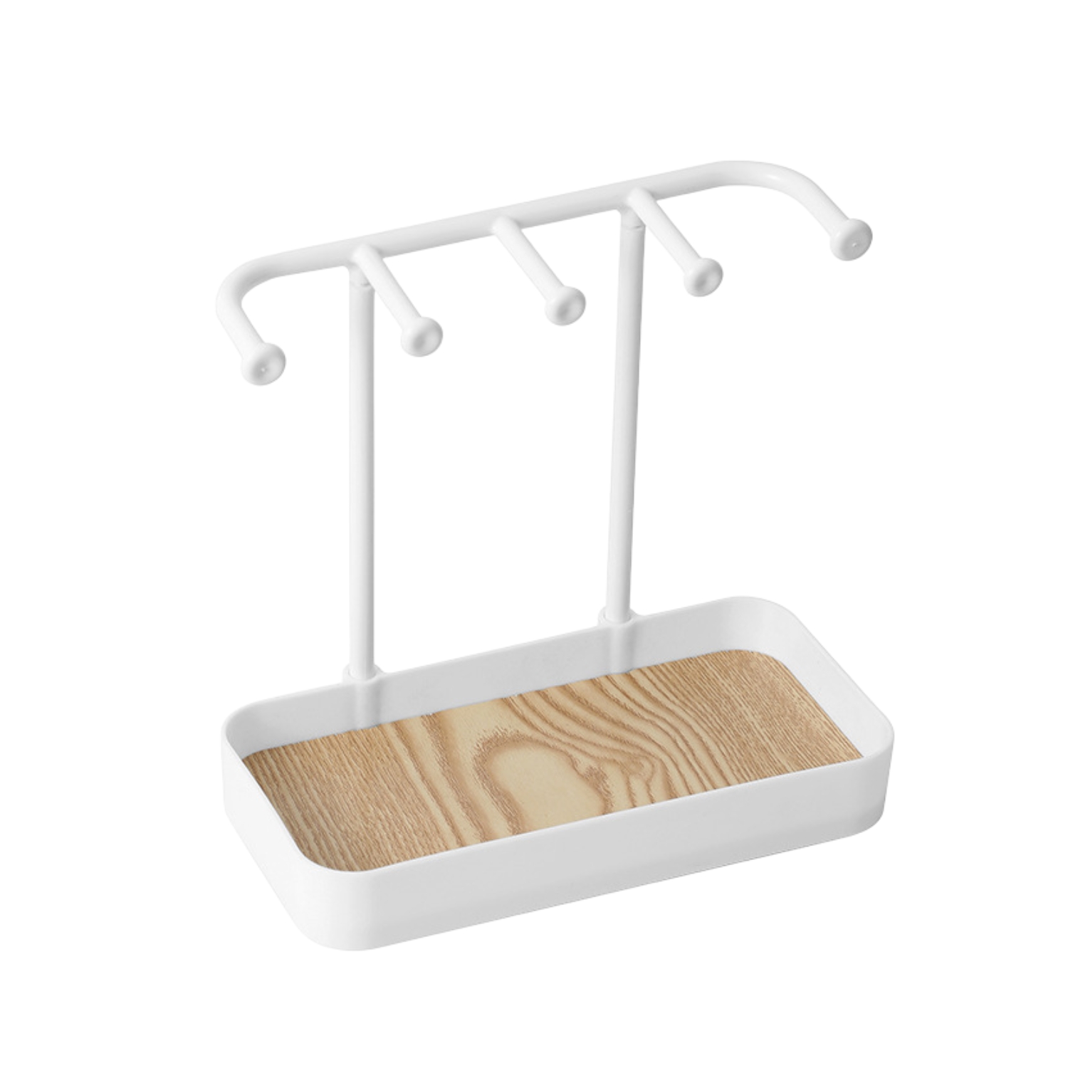 LUTODY - Organizador de Joyas, Elegante con 5 ganchos para collares, anillos, pendientes y pulseras, Soporte expositor para bisutería