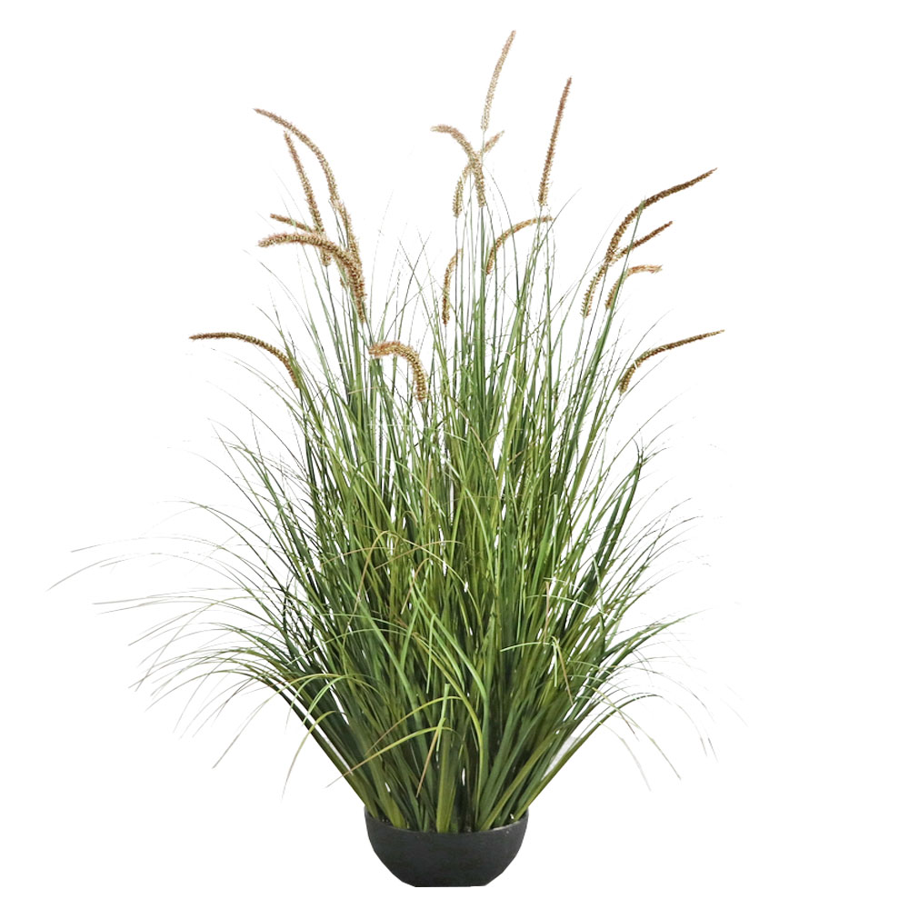 Poenia Arte Floral - Planta SETARIA Artificial en Maceta 120cm - Ref 631378 - Realista - Hierba Decorativa de Interior - Planta Falsa de Aspecto Natural - Ideal para Hogar, Oficina o Rincón Boho - Sin Mantenimiento