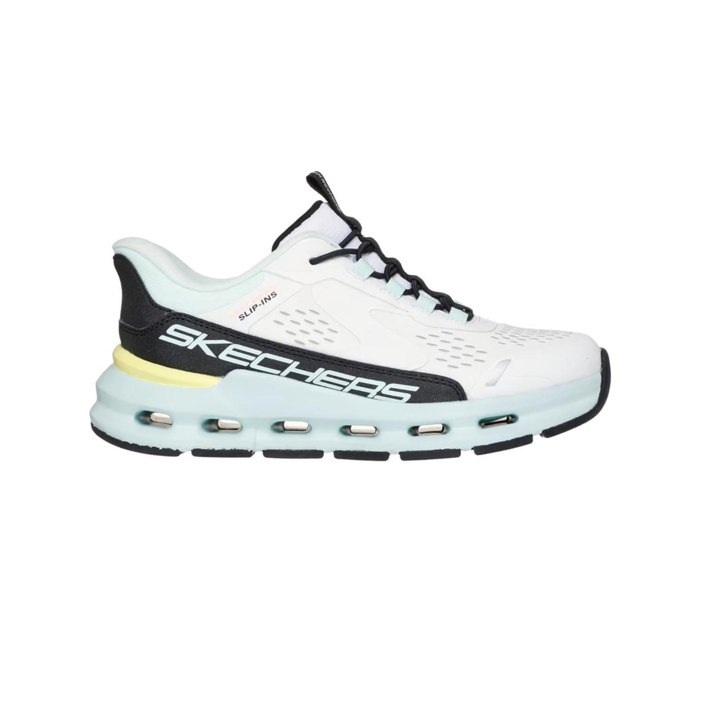 Zapatillas skechers glide step vista lane blanco de niño.