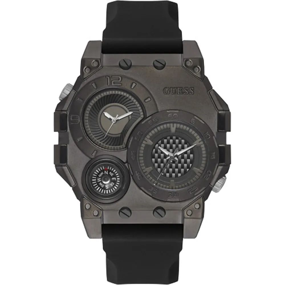 Guess Reloj Hombre Analogico Cuarzo con Correa de Silicona GW0321G2