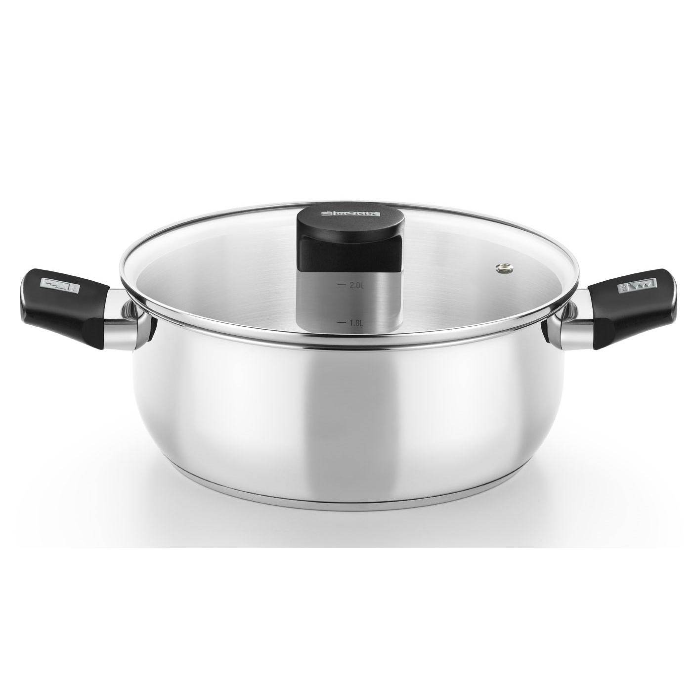 CACEROLA MONIX ELITE 22CM CON TAPA VIDRIO (M240322)