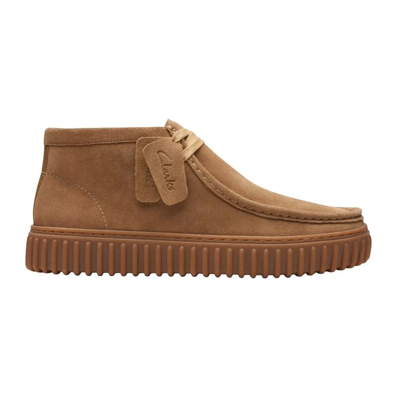 Zapatillas Beige Clarks Torhill Hi Dark Sand Suede de Diseño Sencillo