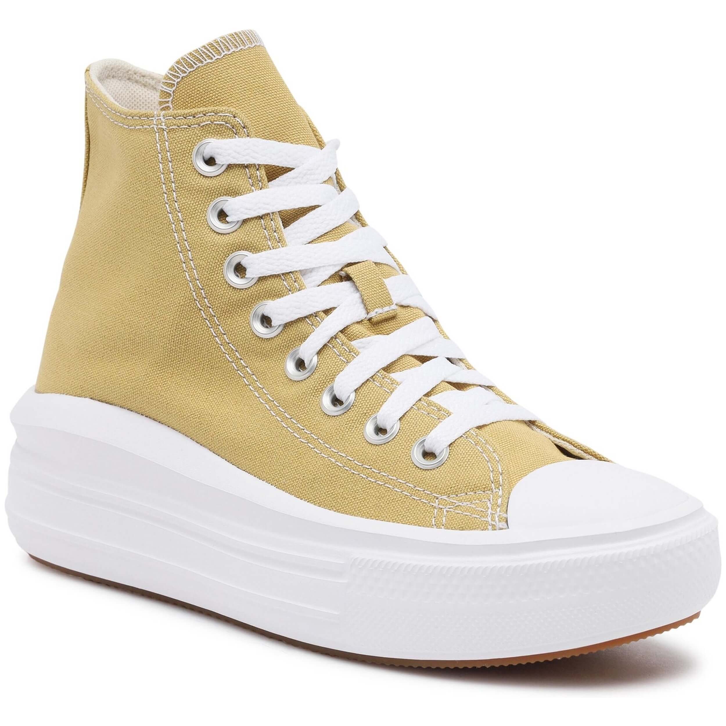 Zapatillas marca Converse modelo A06897C para mujer en color mostaza