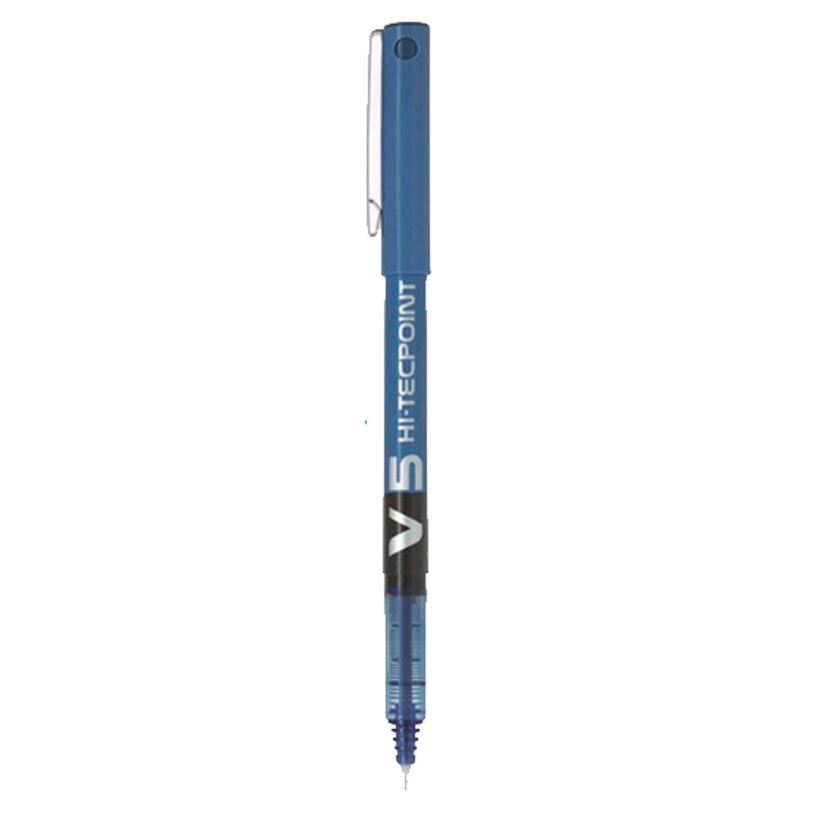 PILOT. Boligrafo pilot v5 punta fina. Tinta liquida. Diámetro de punta: 0,5 mm. Punta de aguja. Más de 2.000 metros de escritura Visor de tinta. Cuerpo del color de l a tinta