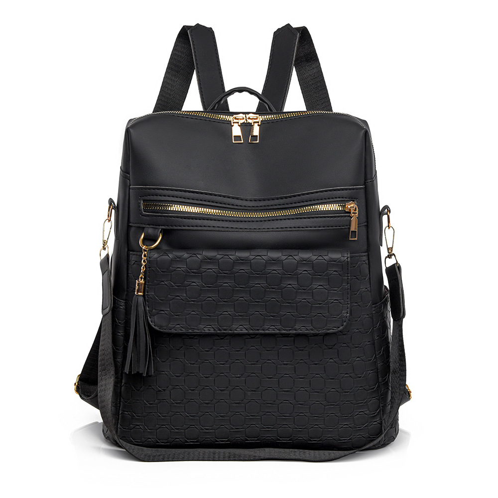 CA Nueva mochila para mujer con estampado de diamantes, moda simple y versátil, que mejora la calidad de la mochila de gran capacidad.