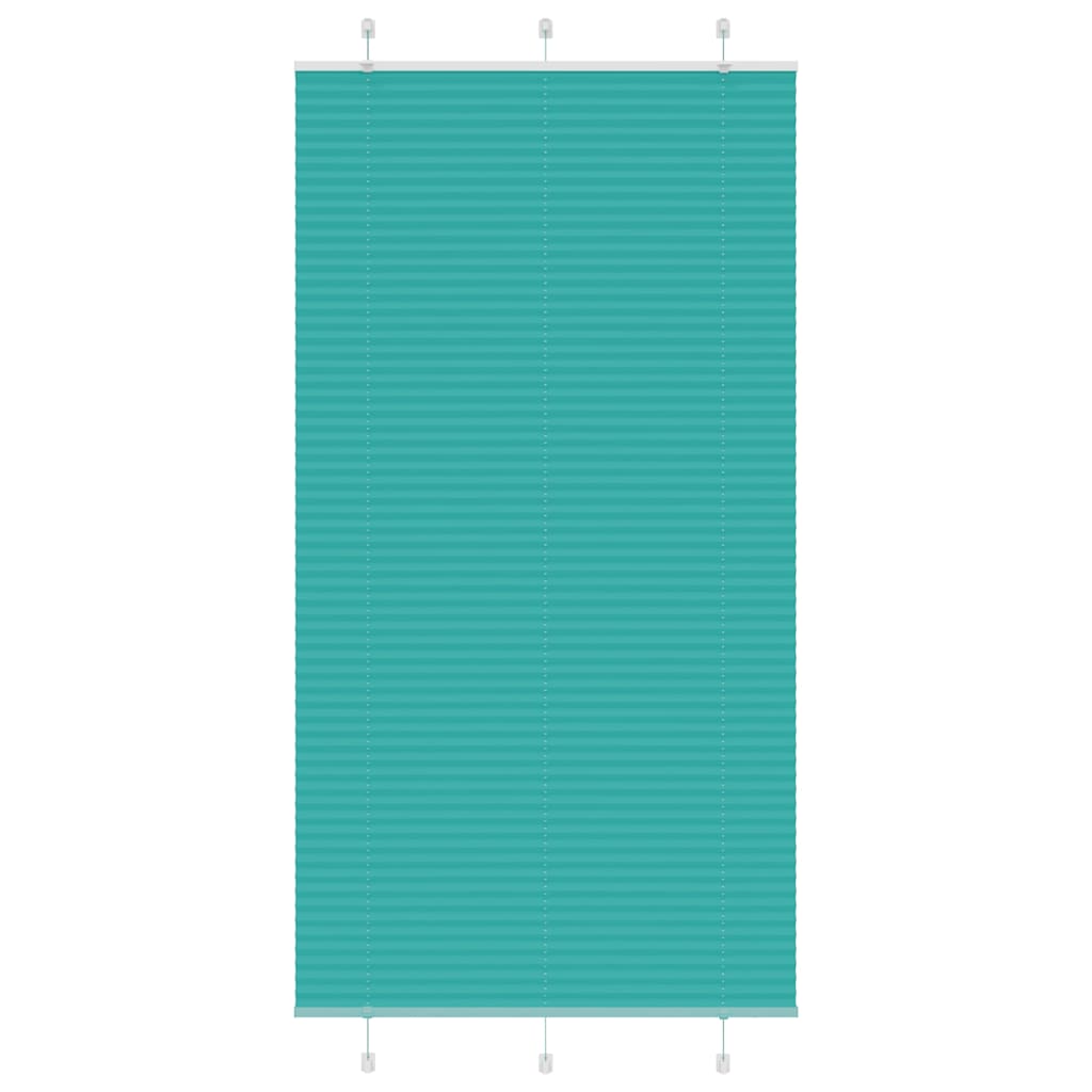 vidaXL Estor Plisado verde petróleo Tela en dimensiones 100x100 cm/100x150 cm/100x200 cm y más | protección solar decorativa para ventanas hogar oficina dormitorio fácil de instalar