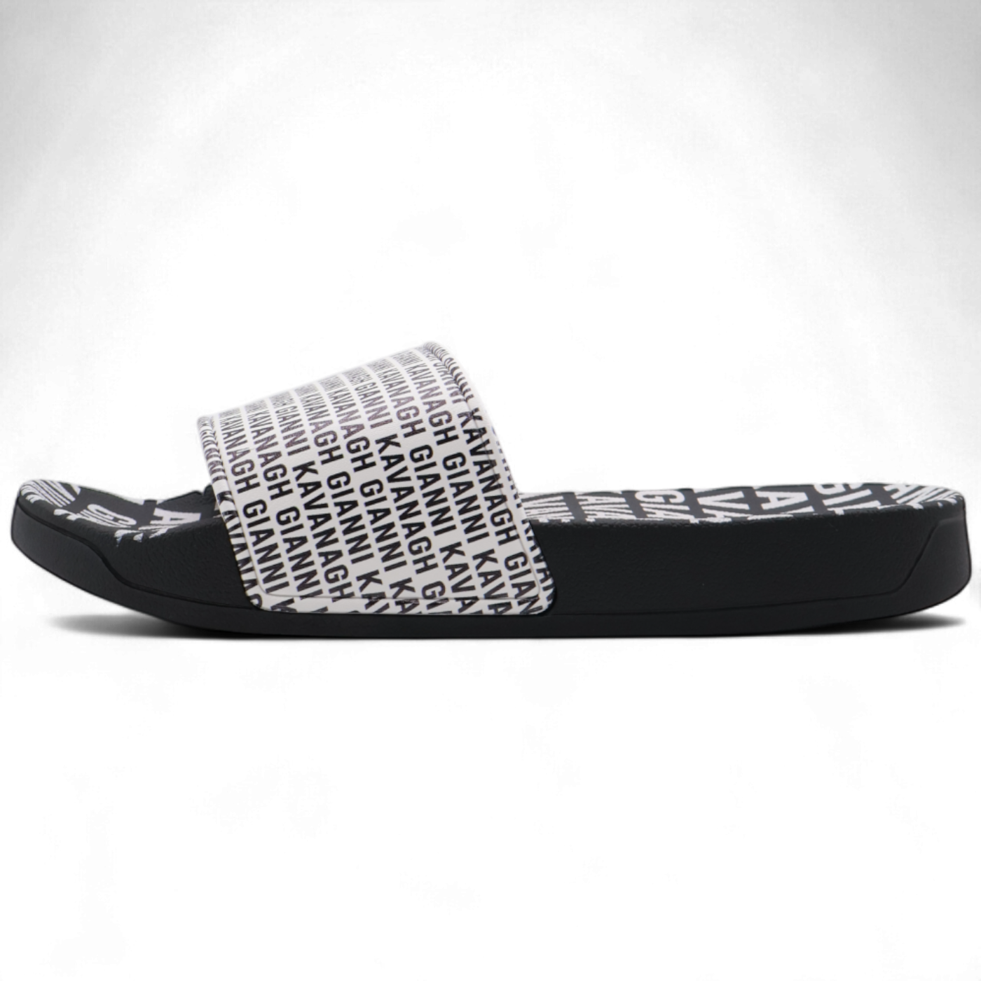 Chanclas Gianni Kavanagh Typo Mania Negro Hombre Moderno, Ropa casual 100% Poliéster