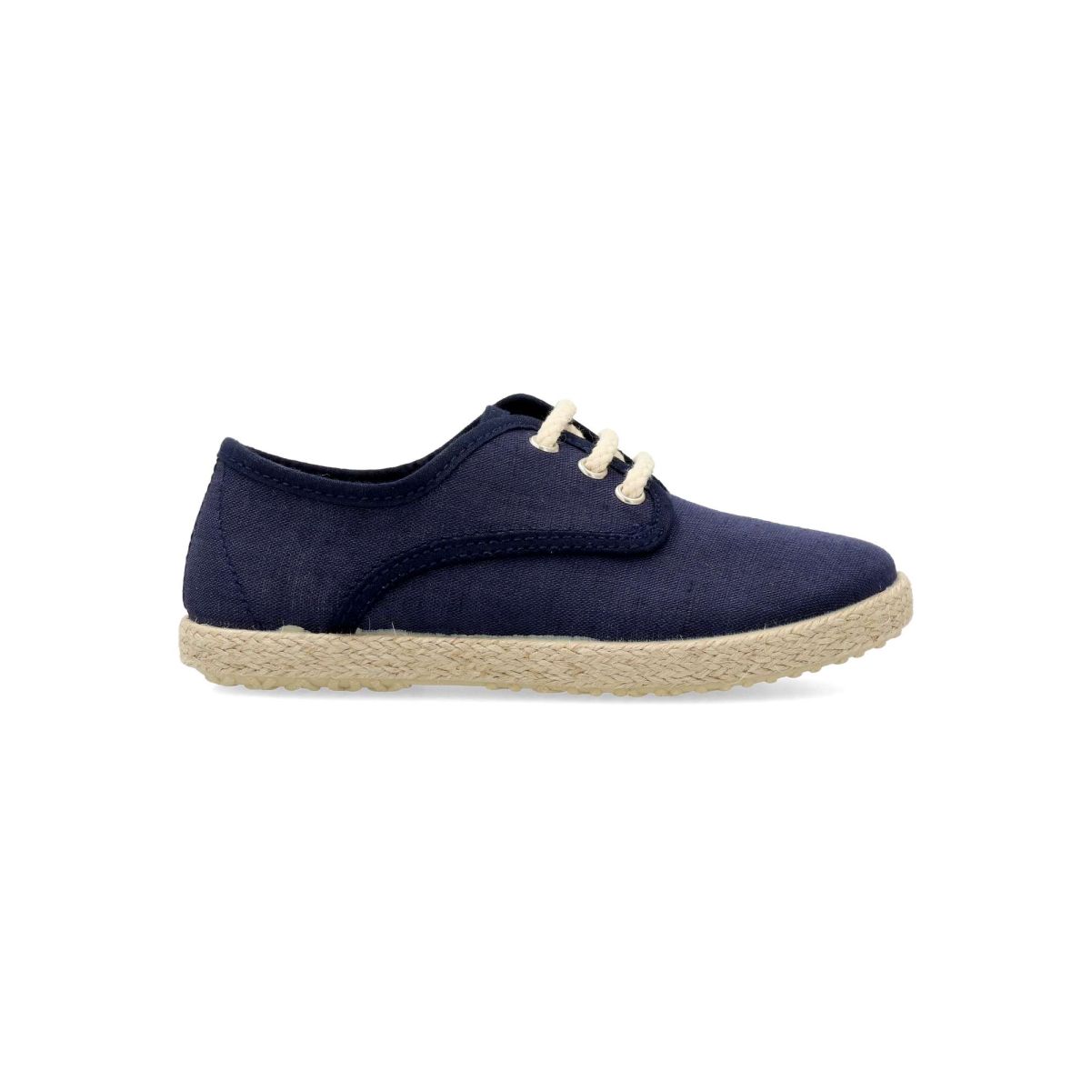 Peke's by Vanessa - Zapatillas blucher de yute y lino blanco para mujer, cómodas y transpirables con suela antideslizante de caucho natural, hechas en España
