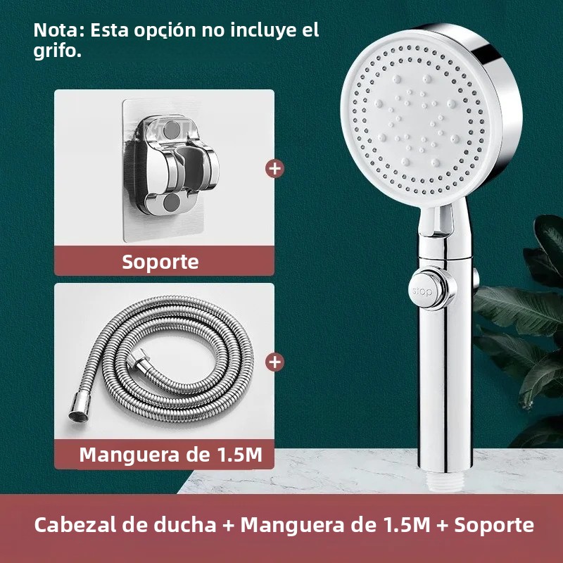 TK Grifo De Baño Con Torneado Cromado Y Montado En La Pared Con Doble Boquilla Ajustable Para Ducha Familiar Mezclador De Agua Fría Y Caliente Estilo Clásico