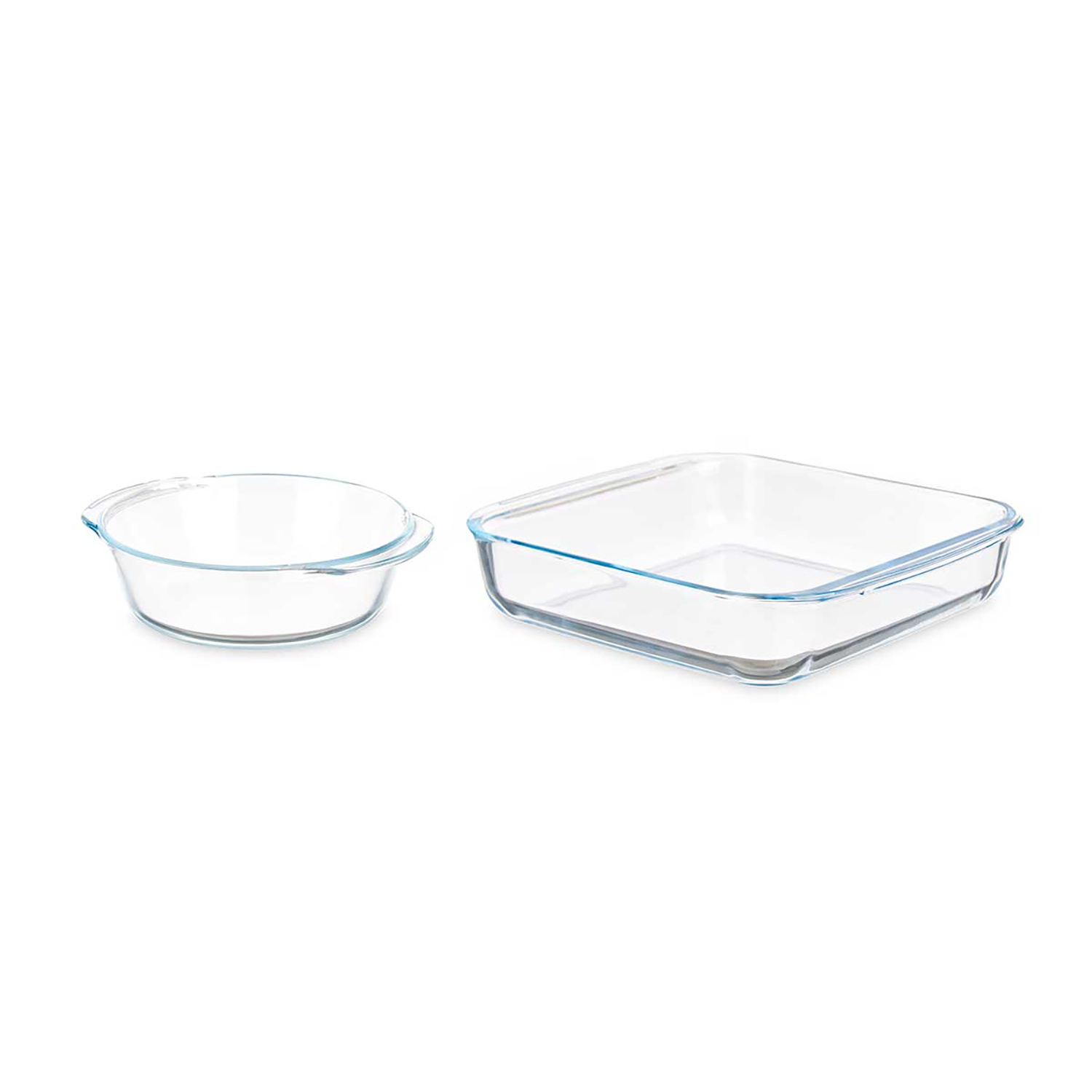 Dam. Set 2 Bandejas Borosilicato 800/1800ml 24,5x21,9x5,1 Cm.