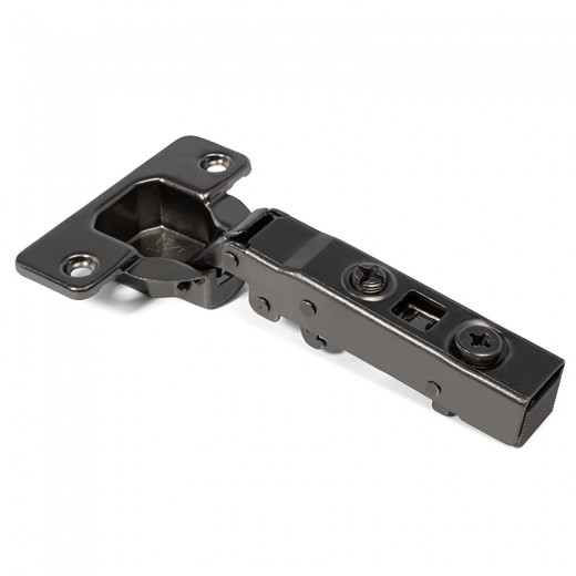 hinge ø35 clip 110o without spring straight graphite finish, angled, super-landed