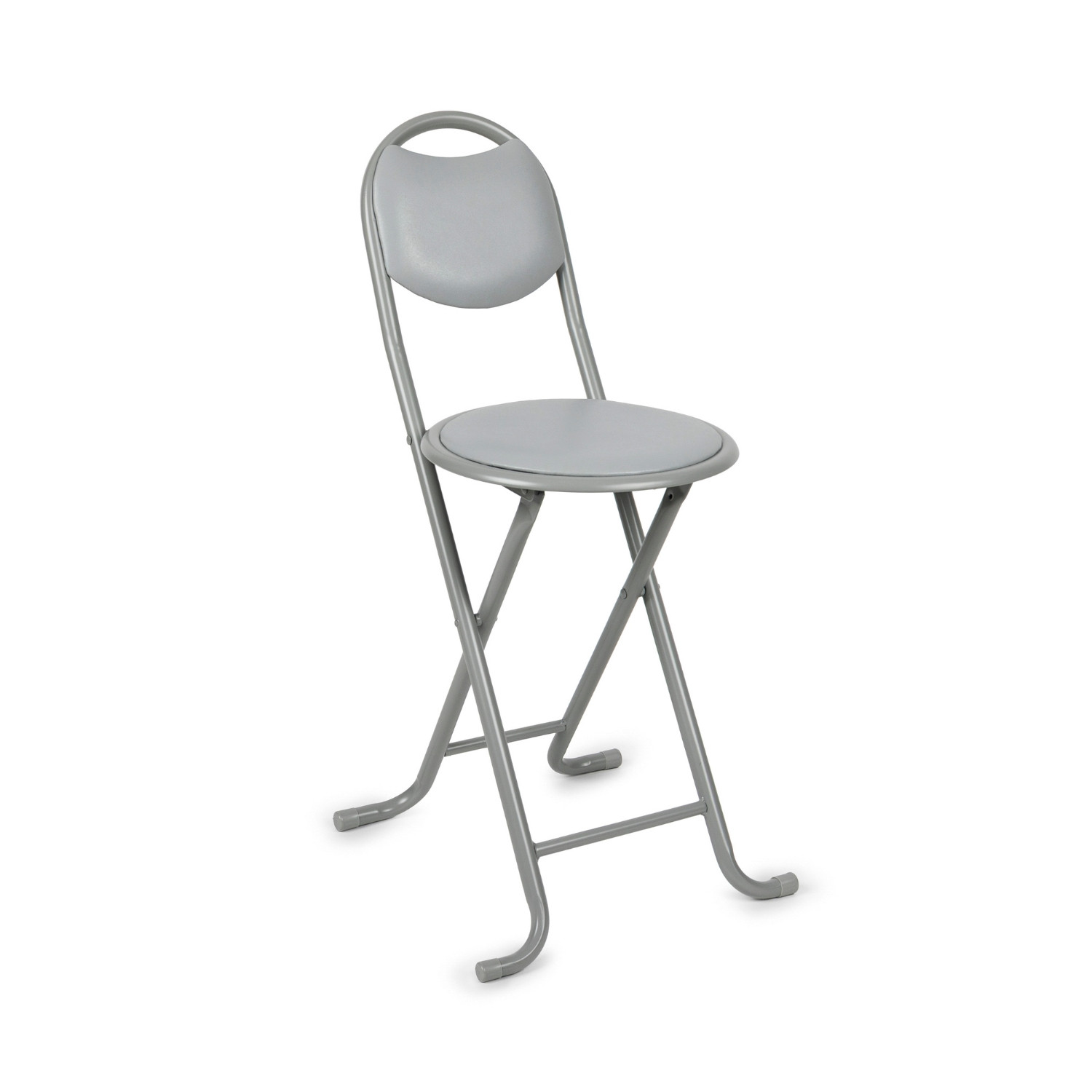 Taburete Plegable Acolchado Basic con Respaldo 35x43x73cm 7house