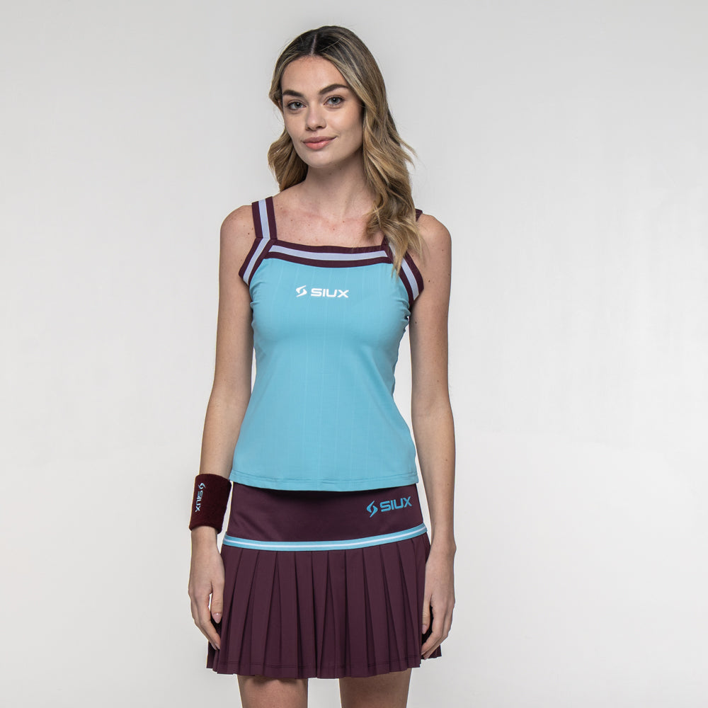 SIUX - Camiseta Apex 26 Mujer Celeste - Camiseta Técnica de Pádel - Ligera y Transpirable - Tejido Elástico - Secado Rápido - Comodidad y Libertad de Movimiento - Colección 2026