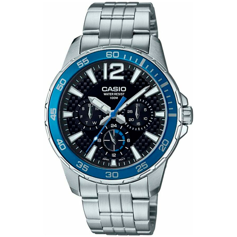 Casio Mtd-330d-1a2vdf  Reloj Para Para Hombre Color Negro