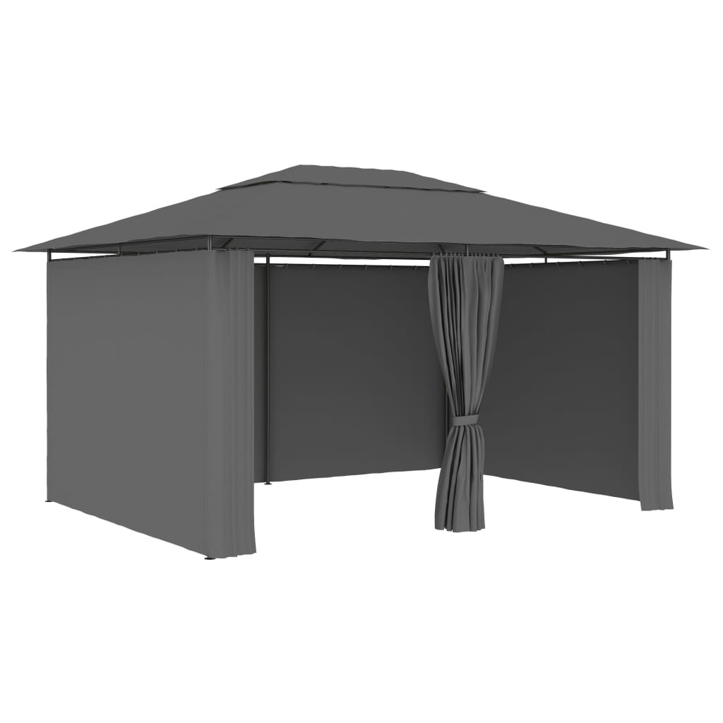 vidaXL Carpa de Jardín con Cortinas Cenador de Fiestas Toldo Color Taupé,  Antracita, y mas