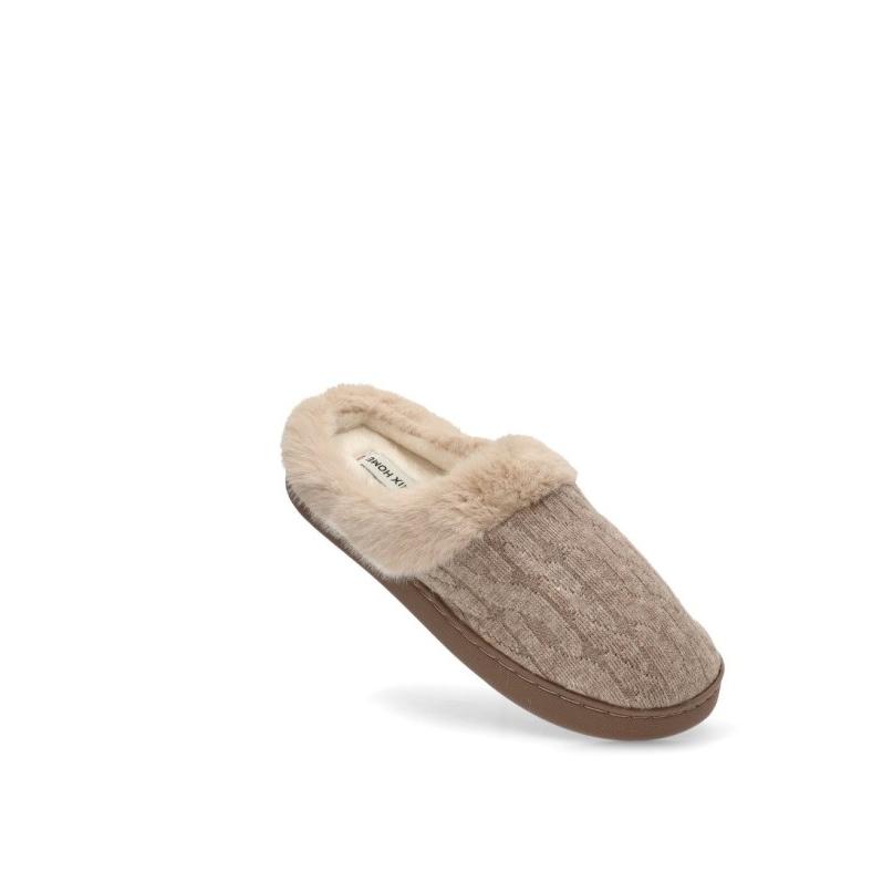 Zapatillas Casa Jomix - Mujer - Suela Plana - Modelo Md9607 - Color Kakhi