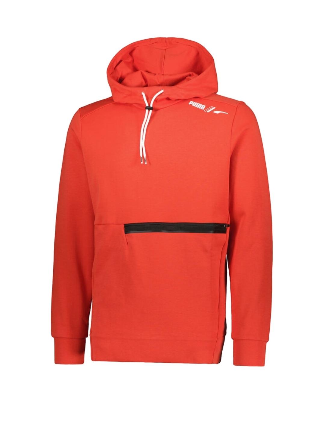 Puma Sudadera Roja con Capucha para Hombre - Diseño Elegante y Minimalista