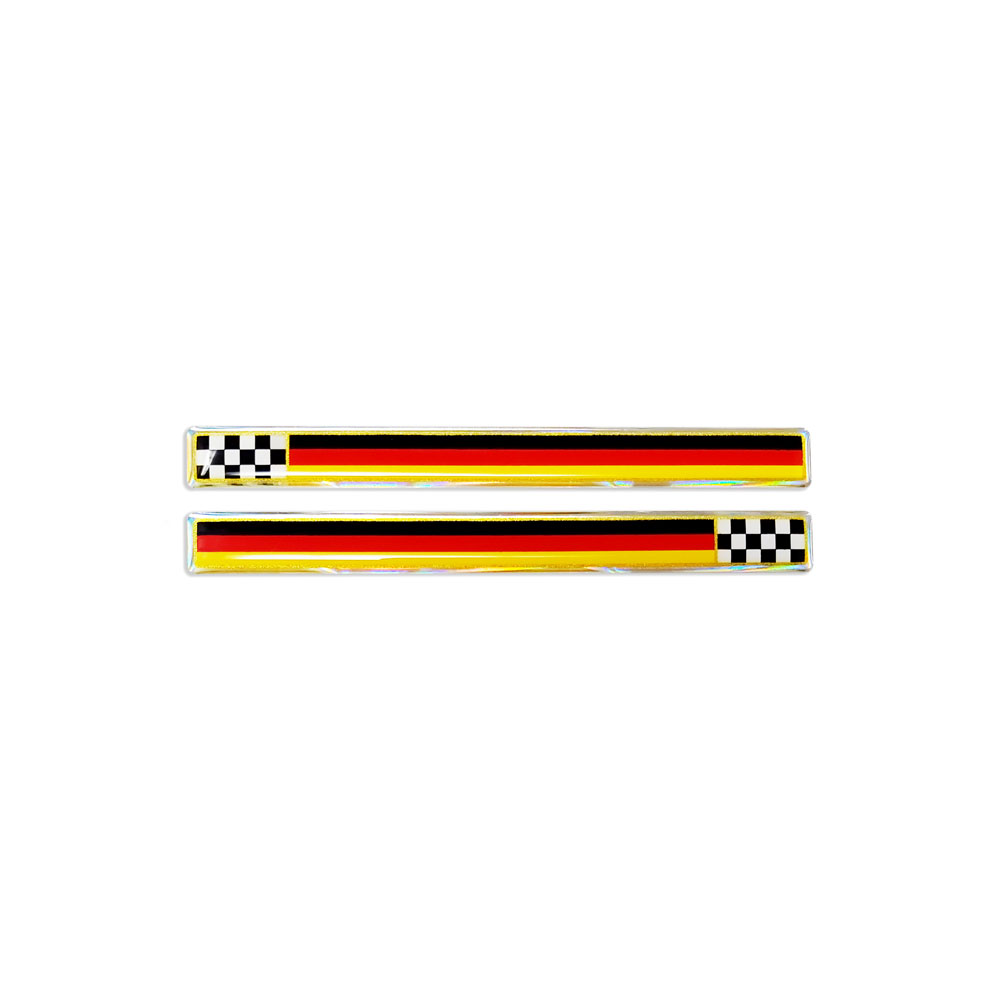 Pegatin 3D Bandera Alemania Ajedrez HQ