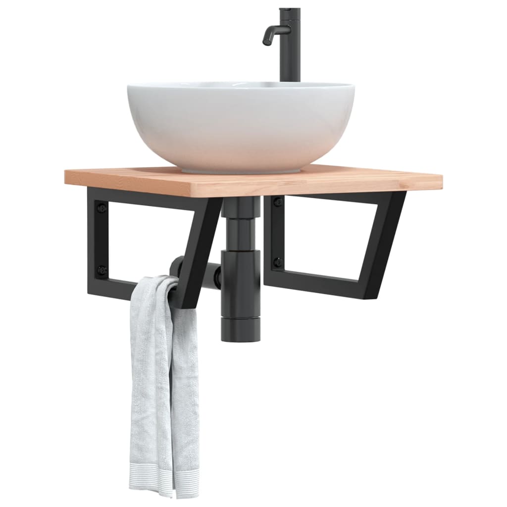vidaXL Soportes estante de lavabo 2 unidades trapecio acero Color Blanco, Negro, y mas