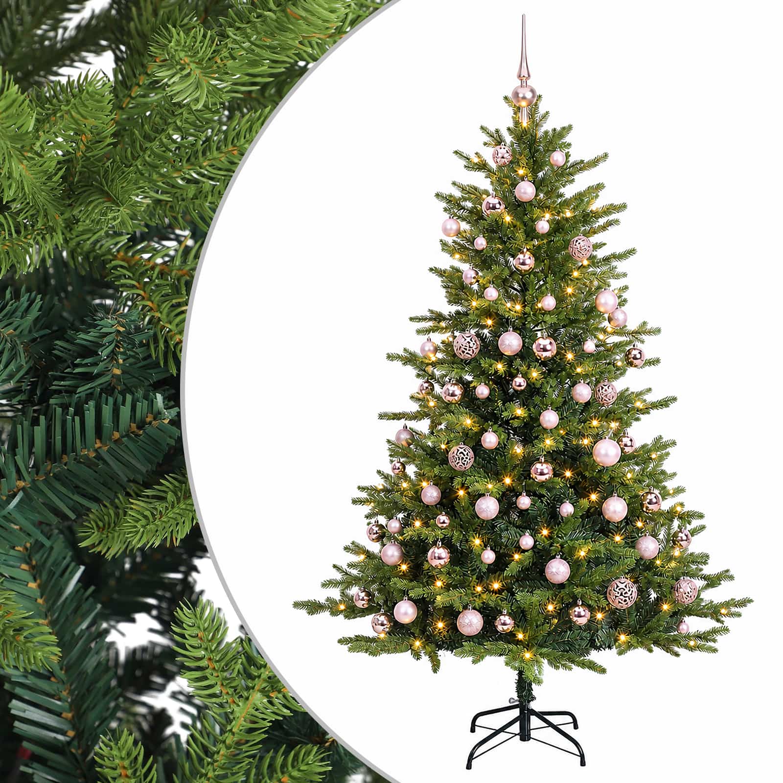 vidaXL Árbol de Navidad Artificial con Adorno 240 cm 300 LED