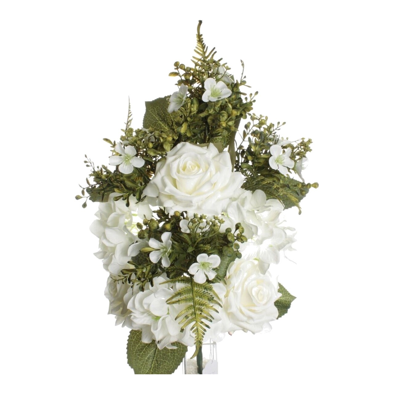 Ramo Encarado De Rosas Y Hortensias Artificiales 58 Cm 406238-BLA