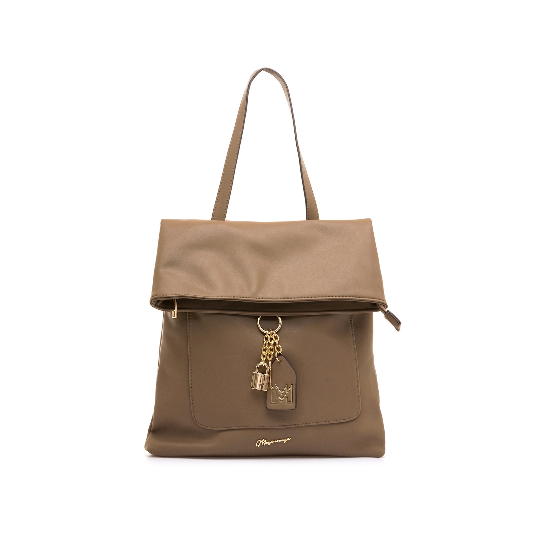 MARIAMARE mochilas mujer karas marron con cierre cremallera