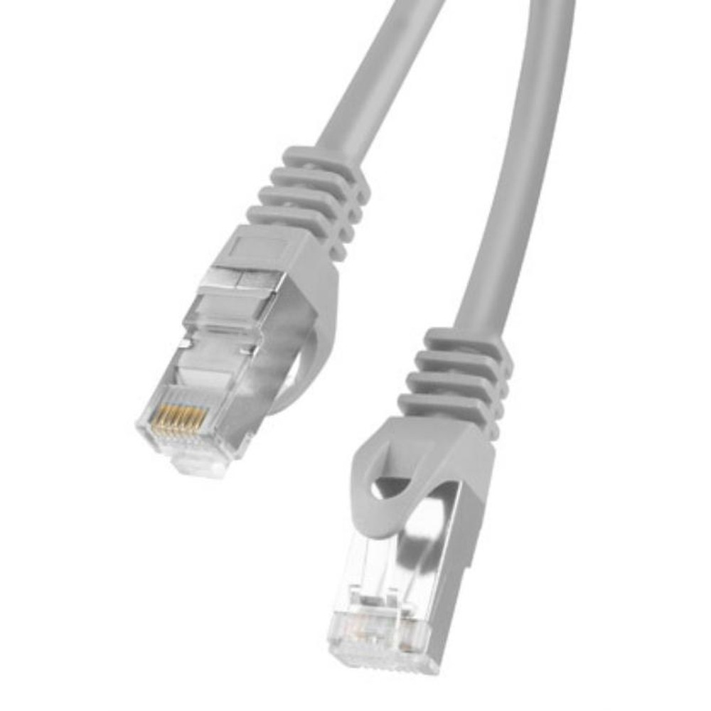Lanberg - Cable de red Cat6 FTP PCF6-10CC-0150-S de 1,5 m gris para redes empresariales, servidores y paneles de parcheo con blindaje F/UTP y conectores RJ-45 chapados en cobre